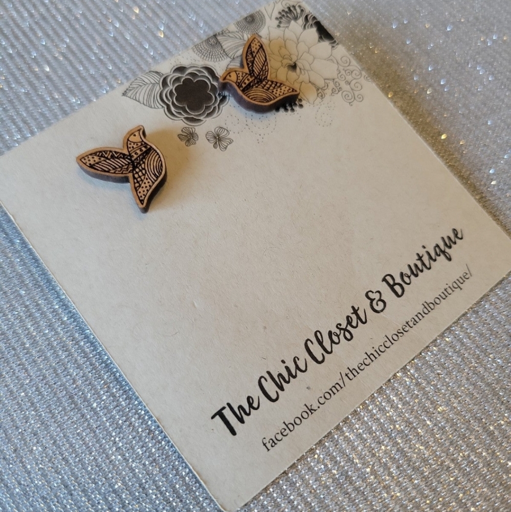 "Bob Marley" Wooden minimalist earrings (Natural)